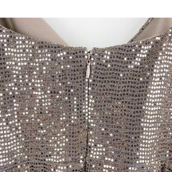 (A2) NEW Cosmopolitan x Dress The Population XOXO Gold Metallic Dress, Sz S,NWOT - Picture 8 of 13
